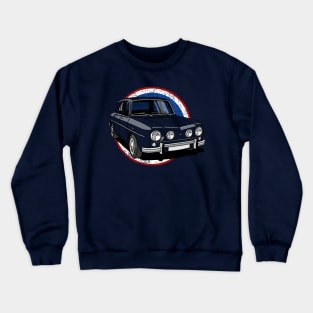 French classic saloon with french flag background Crewneck Sweatshirt